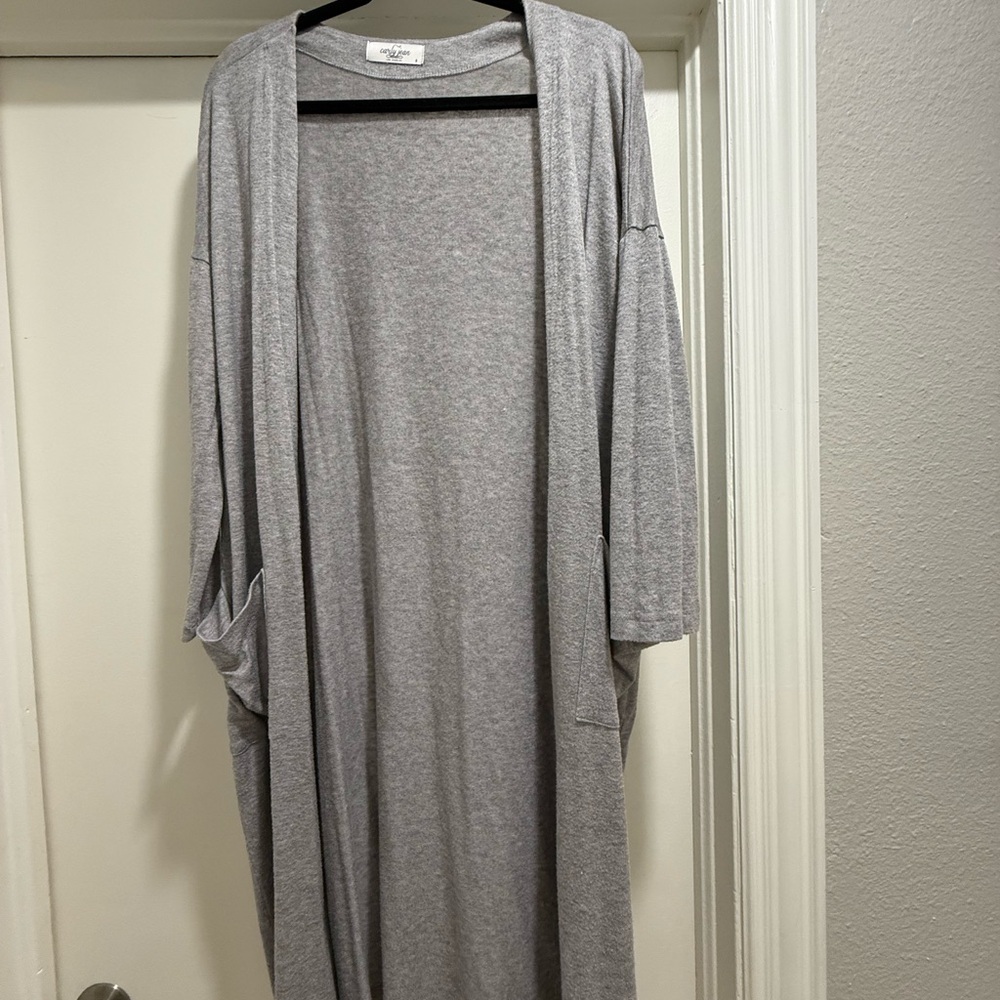 Carly Jean Los Angeles Gray Cardigan